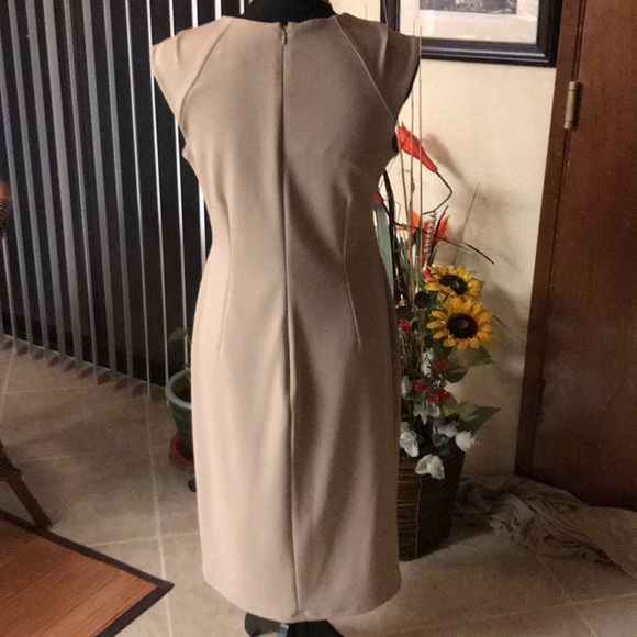 Shelby & Palmer Taupe Sheath Dress - Picture 3 of 5